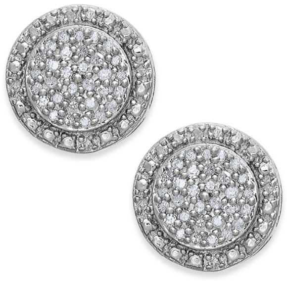 Macy's Jewelry - Pave Diamond Stud Earrings Each 1/5 ct.